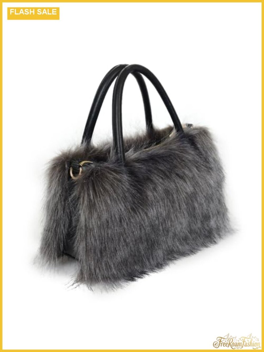 Faux Fur Shoulder Bag Furry Purse Handbag Crossbody with Strap